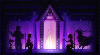 Screenshot 2 from Arendelle Castle Yule Log: Cut Paper Edition (Full Movie)